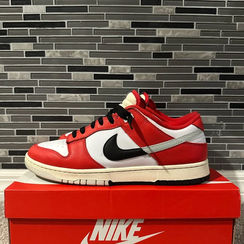 Nike retro “PRM” Chicago Split 
 Men's Red and White Dunk Sneakers - Picture 2 of 11